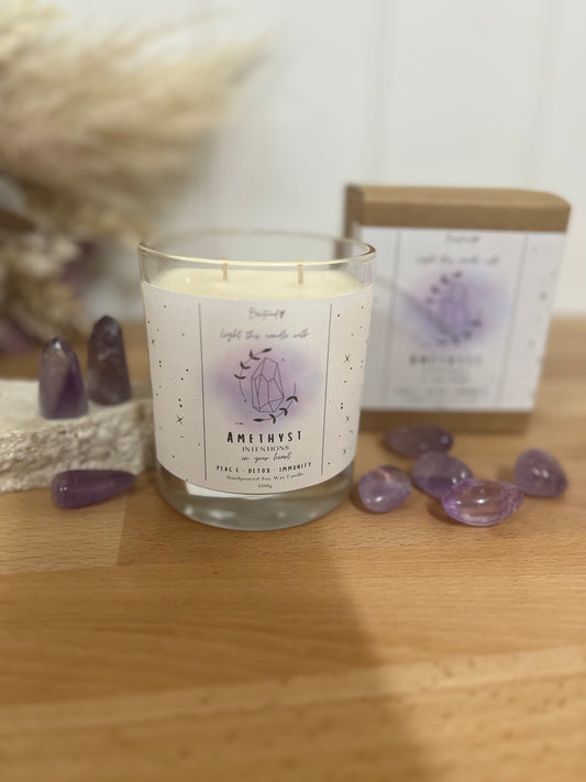 Crystal Intention Candle - Amethyst